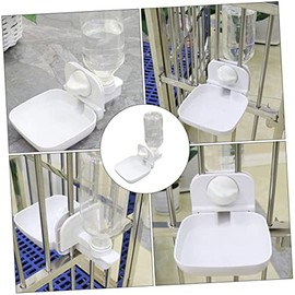 Ipetboom 1 Pc Alimentador Automático Jarra De Agua De Loro Bebedero para Conejos Dispensador De Agua De Conejo Botella De Agua Chinchilla Comida para Conejos El Plastico Aves