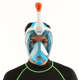 Seac Magica Snorkel Mask Full Face Mask Anti-Fog System with a Soft Mask Body, Dry Top Snorkel with Outlet Valve