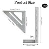 7in Metric Triangle Ruler and 12in Square Angle Ruler -