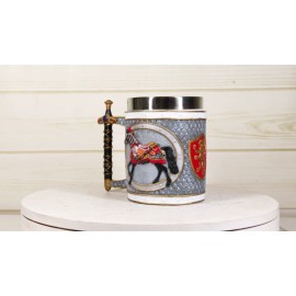 Ebros Gift The Trail Of Painted Ponies Super Charger King's Cavalier War Horse Tankard Mug
