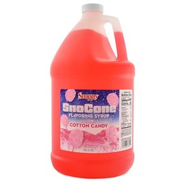 Snappy Cotton Candy Sno Cone Syrup, 1 Gallon (128 ounces) Size, Ready to Use For Snow Cone Machines, Flavored Syrup for Shaved Ice, 14 Snow Cone Flavor Options