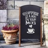 SlickBlue 31.5 Inch A-Frame Chalkboard Sign with Double Sided Design