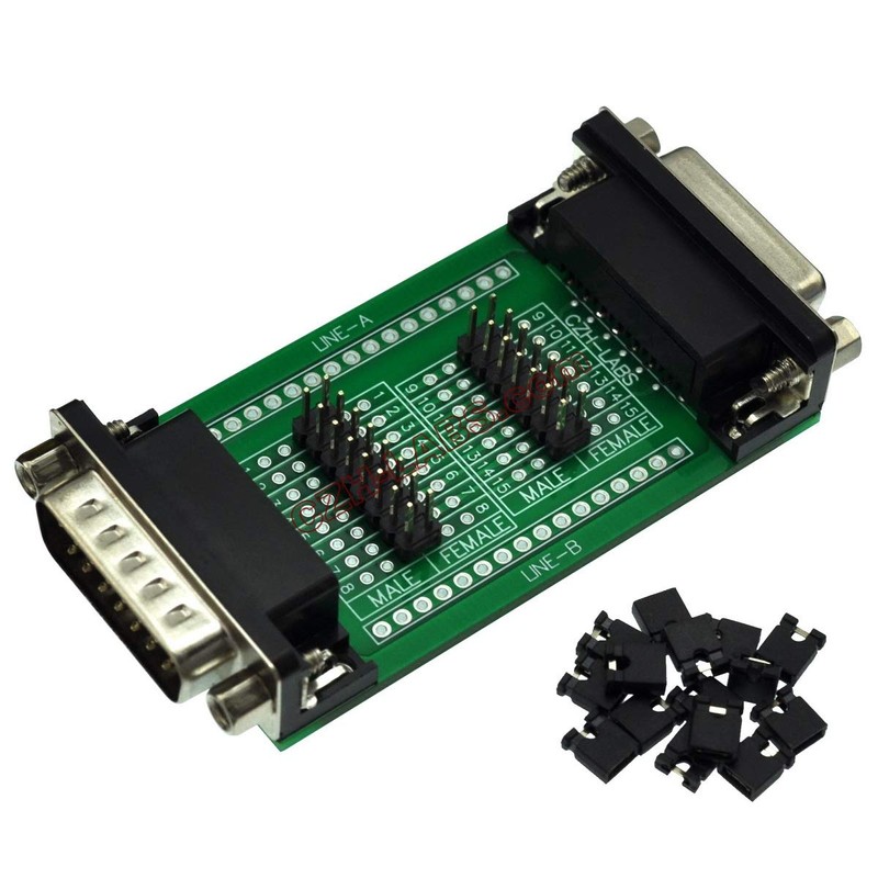 CZH-Labs D'sub DB15 Diagnostic Test Breakout Board, DSUB DB15 Connector