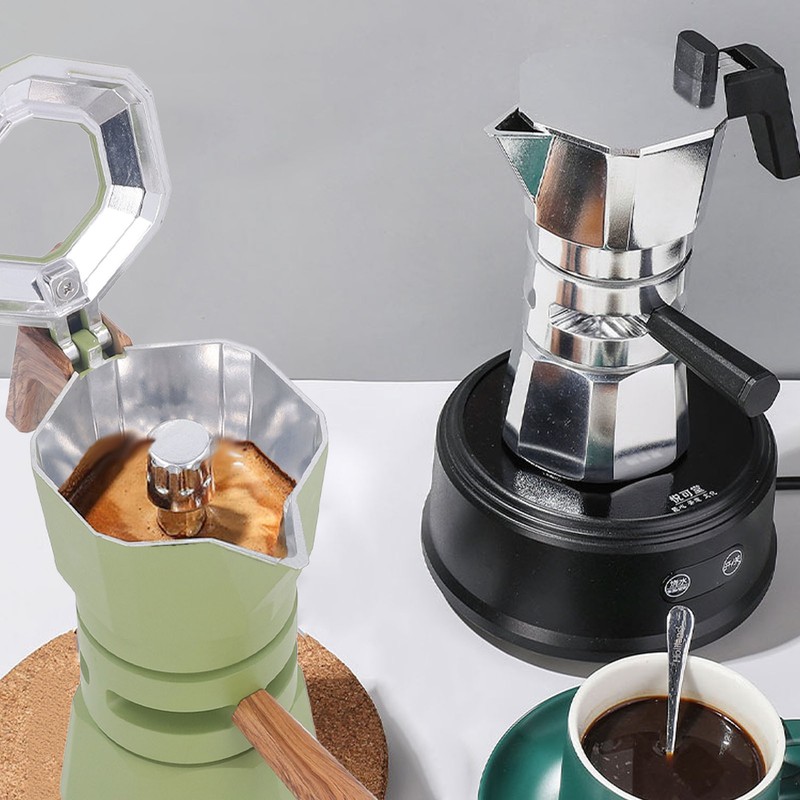 120ml 2 Cups Double Valve Moka Pot Aluminum Alloy Moka