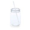 eBuyGB Pack of 2 Mason Jam Jars, BPA-Free Plastic, 600