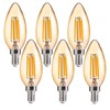FLSNT 40W Equivalent LED Chandelier Light Bulbs, Dimmable Amber LED