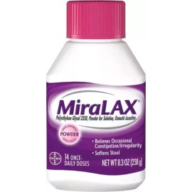 MiraLAX Powder Laxative Constipation Relief Unflavored 14 Doses 8.3 Oz