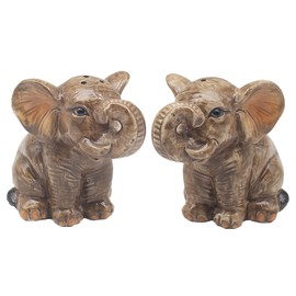 Elephant Ceramic Salt & Pepper Shaker Cruet Set Novelty Animal Lover Gift, Boxed Elephants Desgin 1956