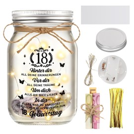 Colexy Gifts for 18th Birthday Girl Boy LED Bottle Light Money Gifts Birthday 18th Birthday Packaging with Wish Paper 18th Birthday Gift Money Light Bottle Gift Ideas