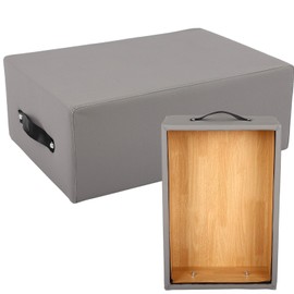 Dollate Pilates Reformer Sit Box, Pilates Sitting Box for Home Workout and Gym, Pilates Exercise Accessories for Exercise Strength, Balance and Pilates, Grey