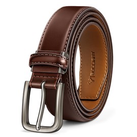 BULLIANT Men Belt Multi Pack,Adjustable Leather Belt For Men Dress Casual Jeans Golf 1 3/8",Cut For Fit(Retro Red Brown,38"-40" Waist Adjustable)