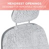 Carbella Plush Sherpa Fleece, 2 Pack Gray Seat Cover for