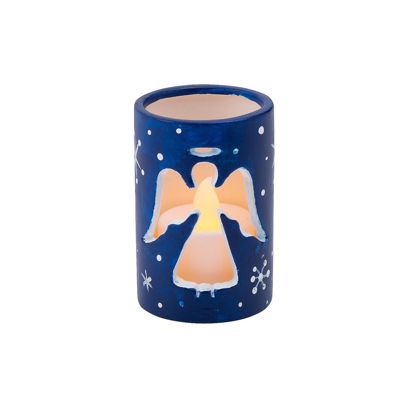 Fun Express DIY Ceramic Angel Votive Candle Holders - 12