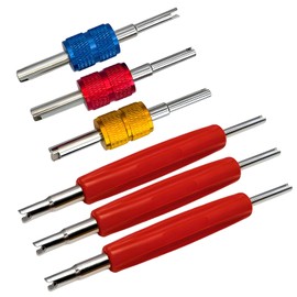 VOTNMIC 6Pcs Valve Core Removal Tool Kit, R134A R12 A/C HVAC Valve Core Removal Tool Set,Schrader Valve Stem Core Remover Tool, Air Conditioning Line Repair Tools for HVAC R22 R32 R410A Systerm