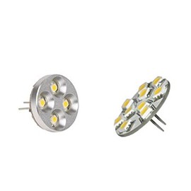 "Mini" GU4 LED Replacement Bulb, Back-Pin, Warm, 10-30VDC, 9xLED, 1.5W