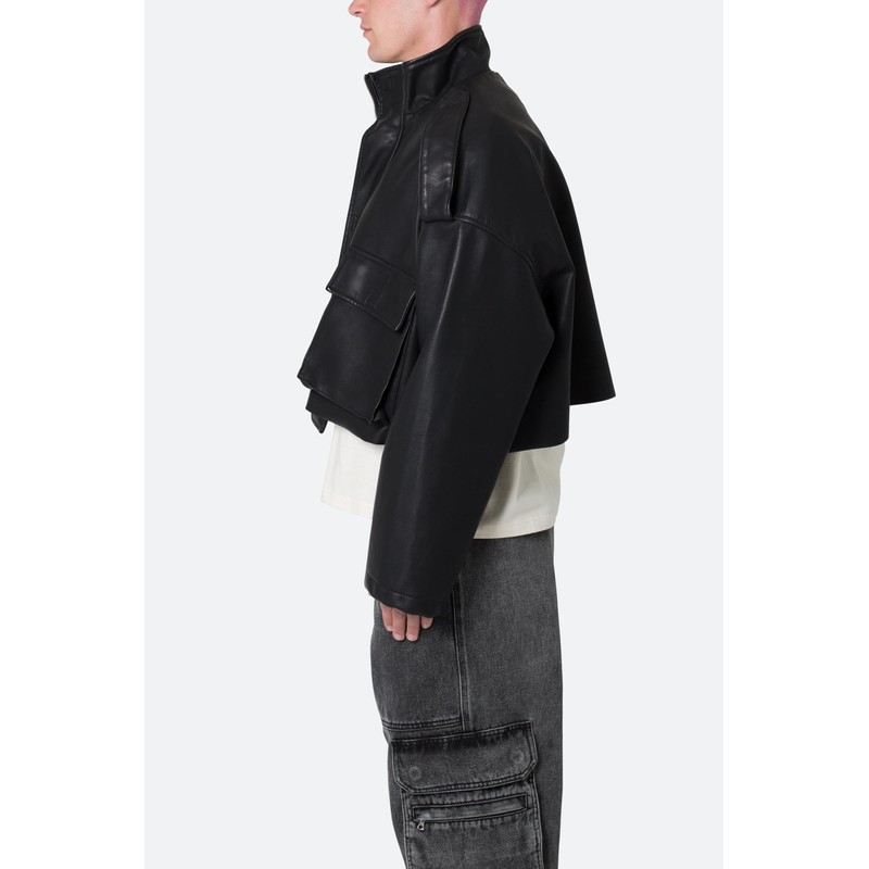 mnml Men's PU Cropped M65 Jacket