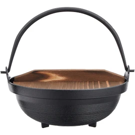 TKG Endo Shoji One-Person Yamato Pot 18 cm Outer diameter x Depth (mm) 177 x 42.0 Wood Lid Size (mm) 160 Weight (kg) 0.42 Lightweight Aluminum with Stacking Lid for Commercial Use QYM03018