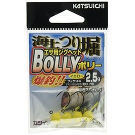 KATSUICHI KJ-21Y BOLLY Marine Fishing Hole, Yellow #4-2.5g KJ-21Y