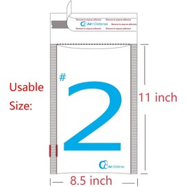 Anymailers White Bubble Mailers 8.5x12 Inch 25 Pack Poly Padded Envelopes by AirnDefense