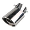 Alpha Depot Muffler Cutter, Downward, Flip-Up, Single, Slash, Oval, Stainless