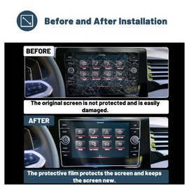 Ruiya 2025 Jetta Screen Protector for VW Jetta 8" & Air Conditioner Touch VW Jetta 2025 Accessories 9HD Tempered Glass Compatible with 2025 VW Jetta S/SE/SEL/R-Line(3PCS/Sets)