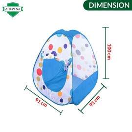 ADEPTNA Children Kids Pop UP Spotty Play Tent Fairy Girls Boys Playhouse - Indoor Outdoor Garden House – Easy to Assemble and Dismantle (BLUE)