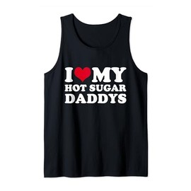 I Love My Sugar Daddy I Heart My Sugar Daddy Boyfriend Funny Tank Top