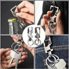 Ezranova 2 x Metal Key Fob, Bottle Opener, Double Ring