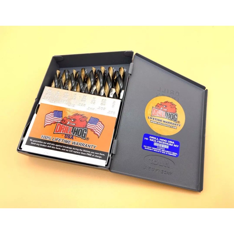 Drill Hog 21 Pc Left Hand Drill Bit Set Reverse