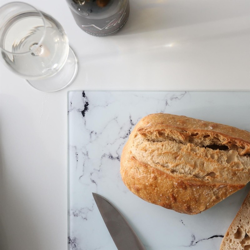 Harbour Housewares Rectangle Glass Chopping Board - 30cm x 20cm