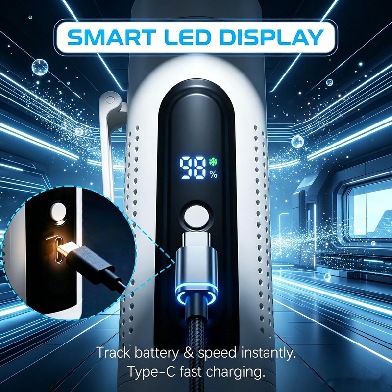 Acotobow Clip On Handheld Turbo Fan with Flashlight and Cooling,