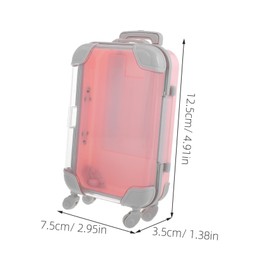 Ipetboom 2pcs Mini Suitcase Candy Box Cute Plastic Makeup Storage for Trolley Design Portable Eyelash Packaging Lightweight Travel Organizer for