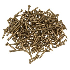 10 mm Round Head Brass Copper Furniture Miniature Nails Pack of 100