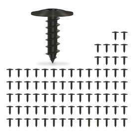 Pack of 80 Tapping Screws M5 x 16 mm Body Screws Torx Self-Tapping Screws Black for Car Mudguards Wheel Arches Grille for Bumper Manganese Steel Self-Drilling Screws