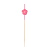 Pink Bamboo Flower Skewer - 3 1/2" - 1000 count