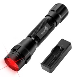 ULTRAFIRE Red Hunting Flashlight, 620-630 nm Red LED Flashlight, Single Mode 218 Yards Red Light for Fishing Hunting Astronomy Aviation Astrophotography, CR1