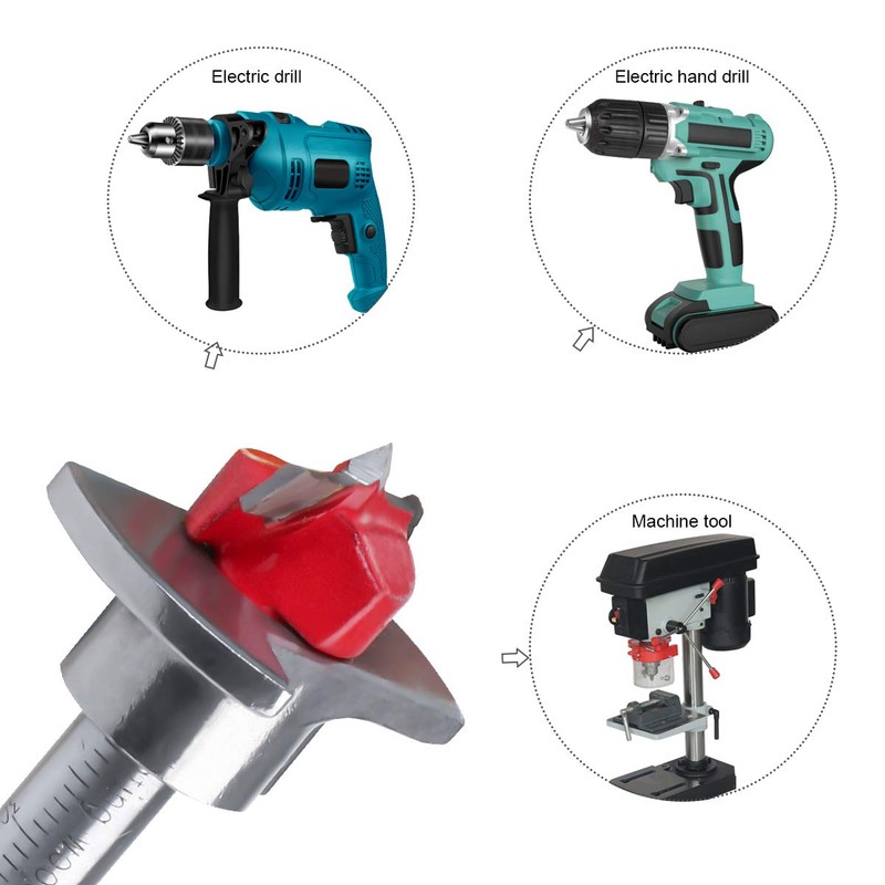 flintronic Forstner Drill Bit, 20mm Adjustable Positioning Drill Bit Set,