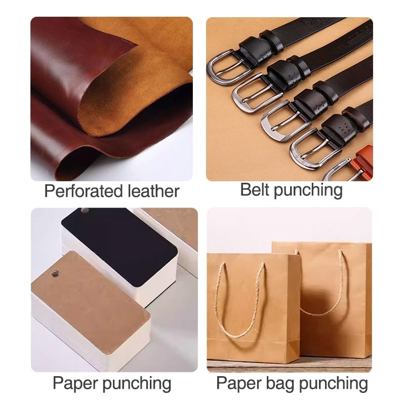 AIMALL Multi-Size Revolving Leather Belt Hole Punch Puncher Plier Craft