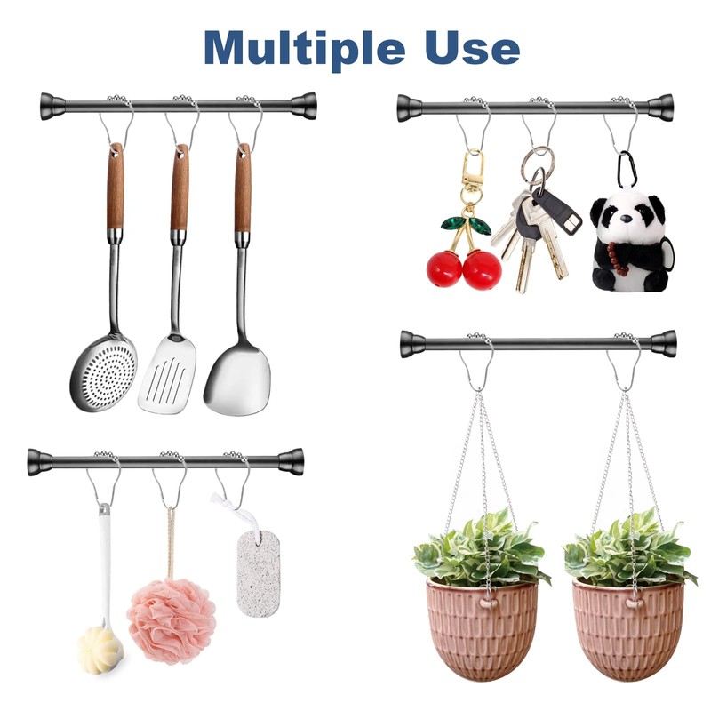 Final Friday 12 Shower Curtain Hooks Rust Proof, Bathroom Set