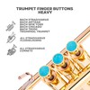 HEAVY Trumpet custom finger buttons for all Bach Stradivarius, Artisan,