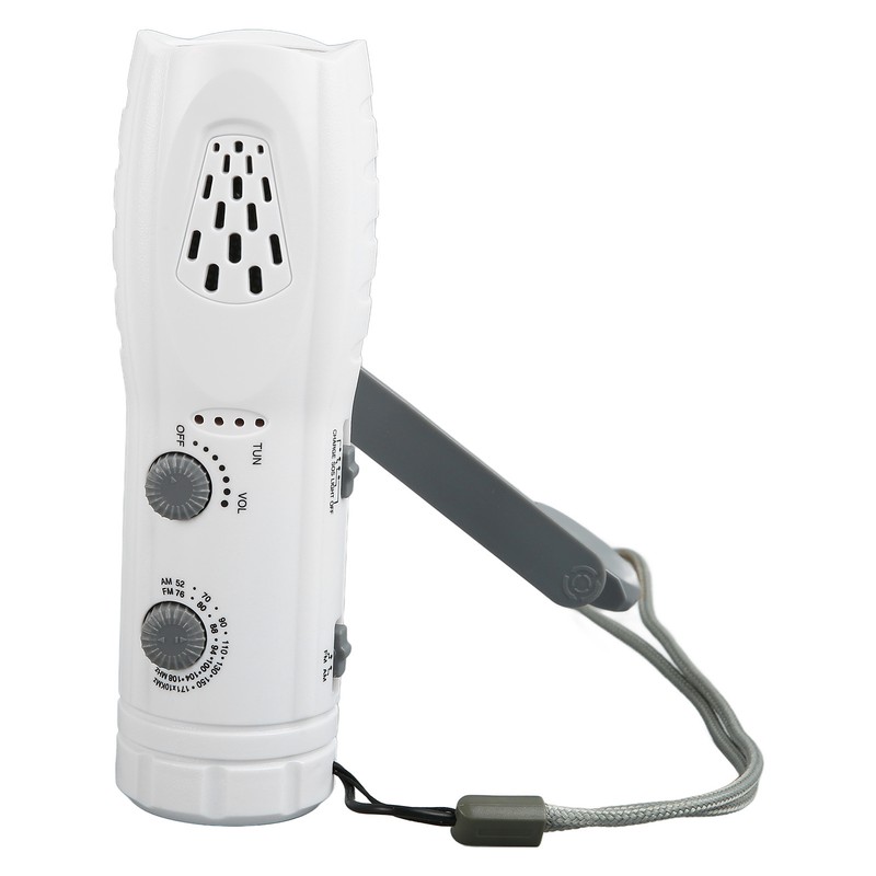 Hand Crank Flashlight Radio Portable Multifunctional Support AM FM SOS