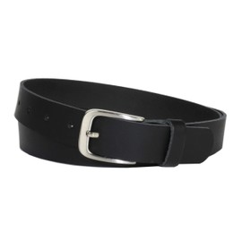 Vascavi Leather Belt, Genuine Leather Belt for Men and Women, Can Be Shortened, Made in Germany, 3 cm Wide, black