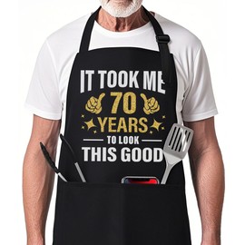 40th 50th 60th 65th 70th 75th 80th 90th Birthday Gifts for Men Women, Funny Apron for Grilling