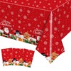 Baolaiballoon 3 PCS Christmas Tablecloth Christmas Disposable Plastic Table Cover