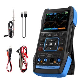Handheld Digital Oscilloscope with 2 Channels 3-in-1, 2 Channels, 10 MHz Bandwidth, 50 MSa/s Sample Rate, 10000 Counts, Voltage, Current, Capacitor, Resistance, Diode Test