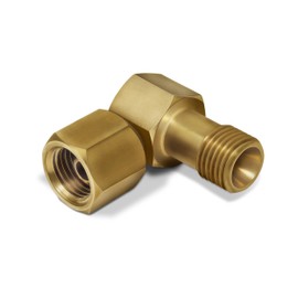 Connection Angle Gas 1/4 Inch Left 90 Degree Corner Connector Brass for Gas Hose Angle for Gas Cooker, Gas Stove, Gas Oven, Gas Boiler, Motorhome, Camping