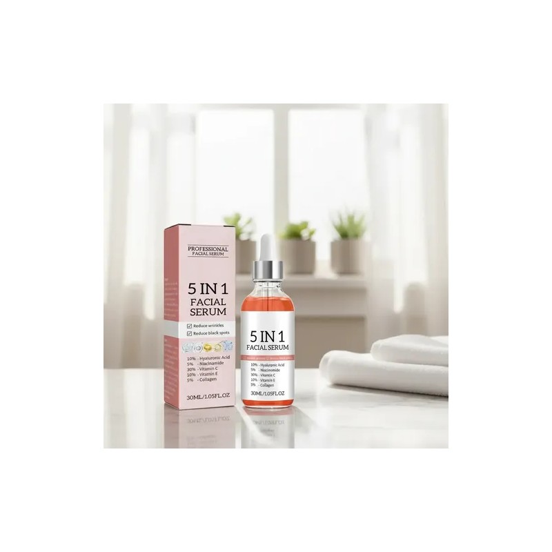 2sueros Facial 5en1 Vitaminac Colágeno Ácidohialuronico 30ml