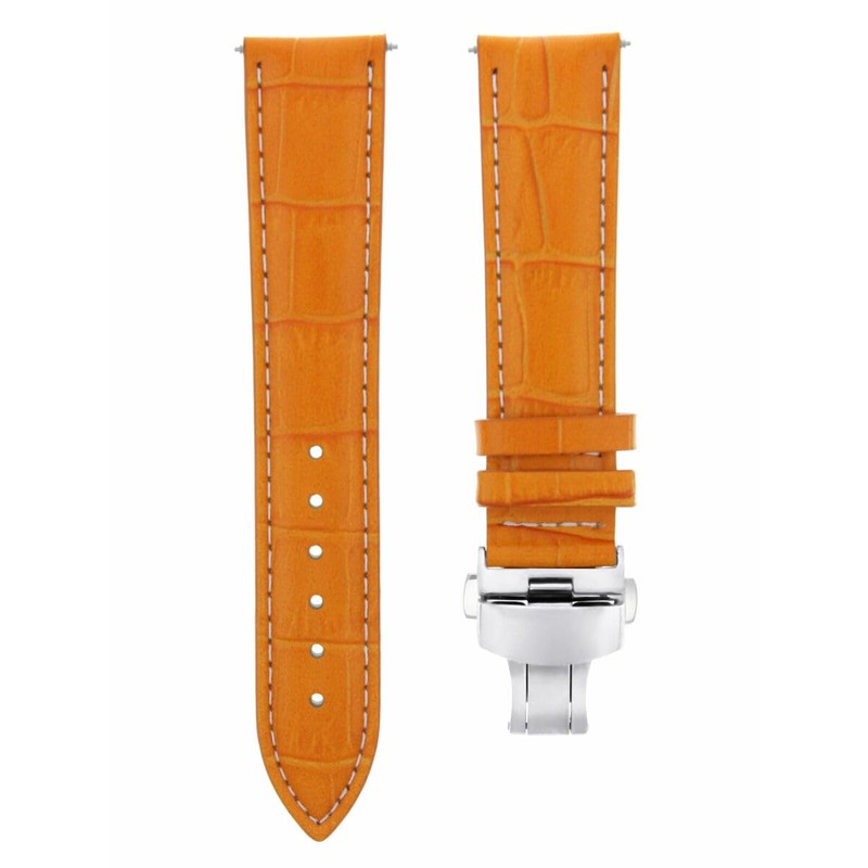 Ewatchparts 22mm Leather Watch Band Strap Compatible With Montblanc Watch