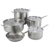 Winco Commercial-Grade Stainless Steel Fry Pan with Helper Handle, Natural
