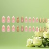3D Rose Flower Press on Nails 24Pcs Stars Press ons